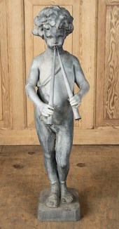 19TH C. FRENCH ZINC GARDEN FIG