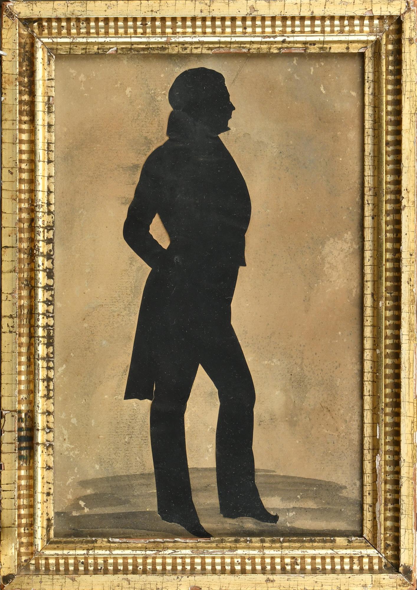 19TH C. FULL LENGTH SILHOUETTE OF A
