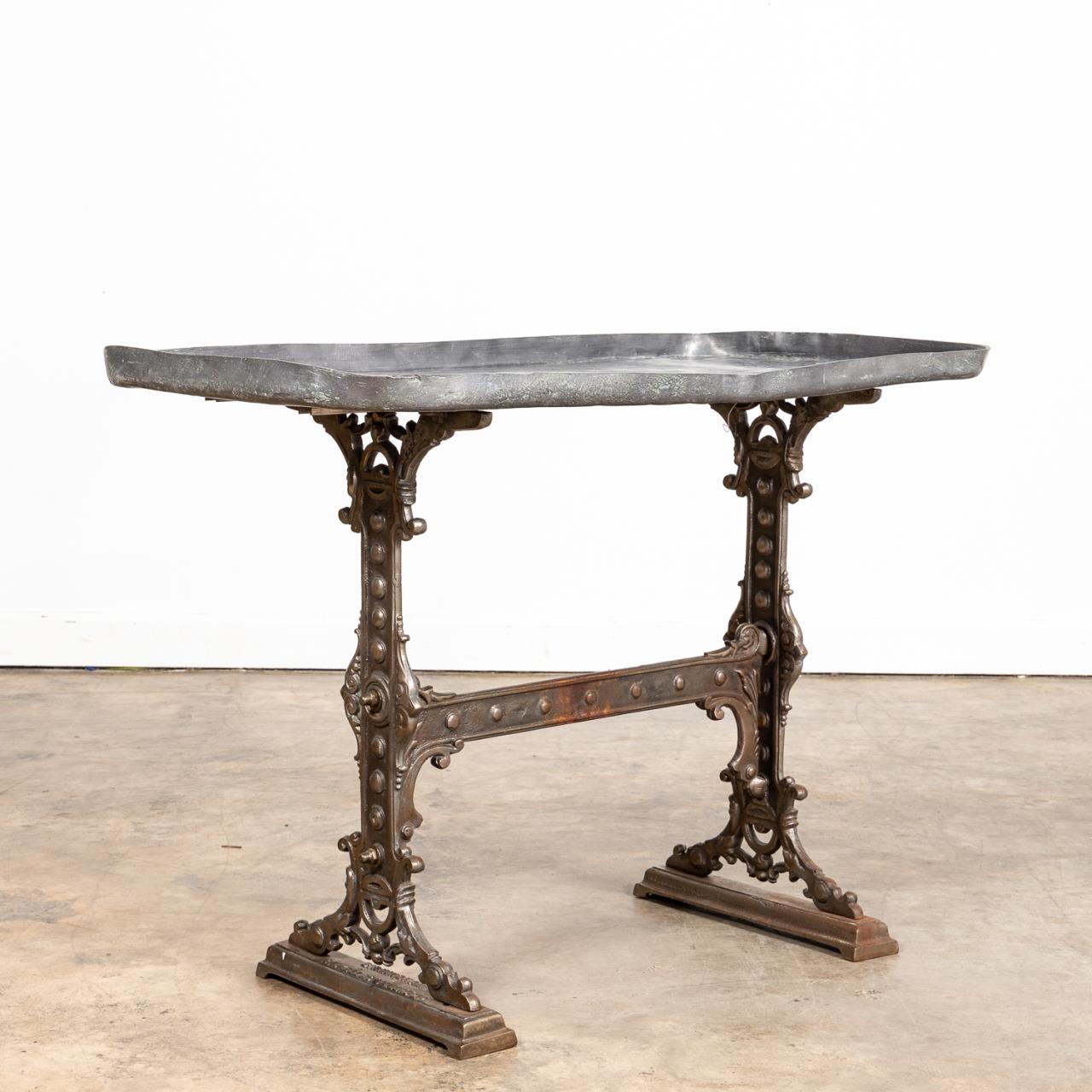 19TH C. GASKELL & CHAMBERS ZINC TOP