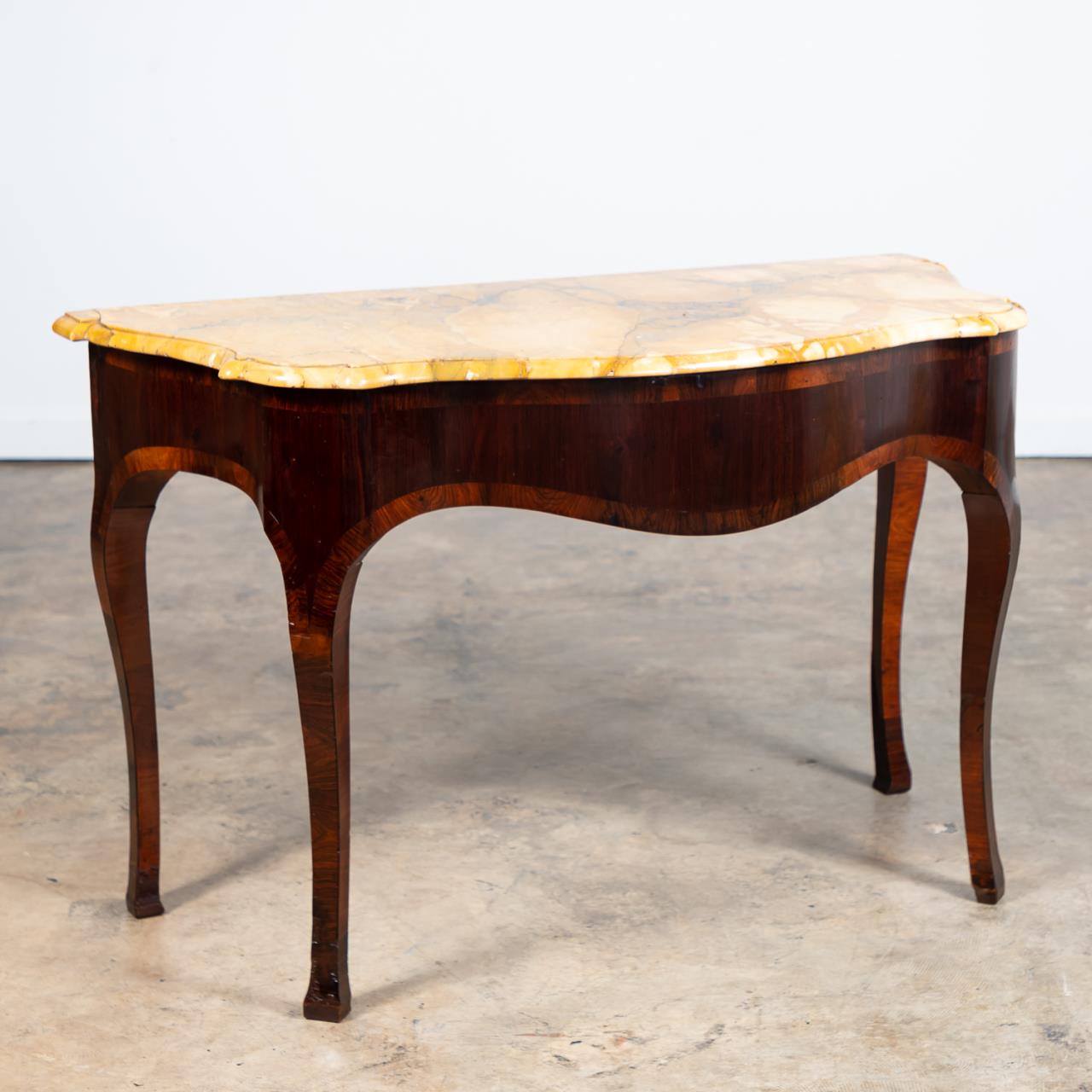19TH C. GENOA WALNUT & MARBLE TOP