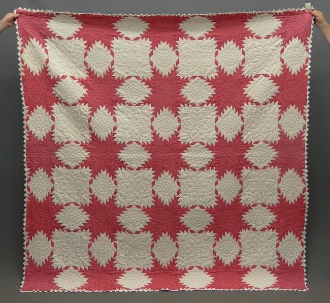 19th c. geometric quilt with
