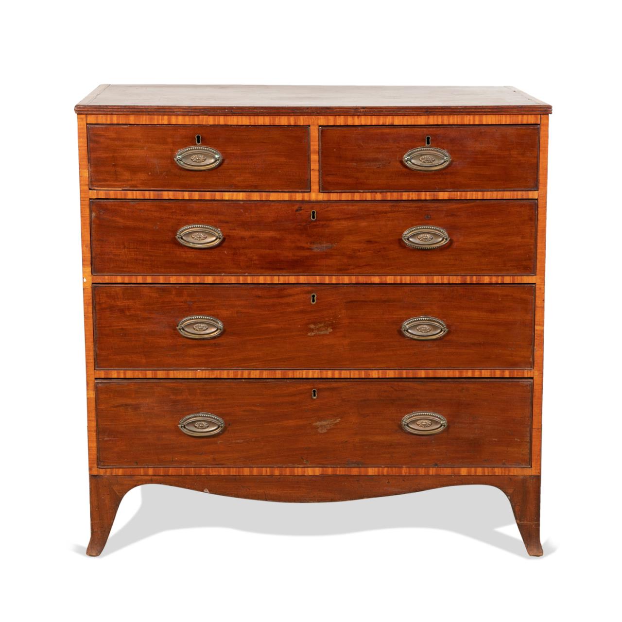19TH C. GEORGIAN BANDED MAHOGANY
