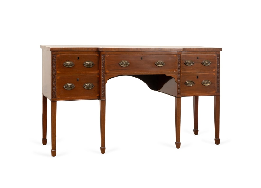 19TH C. GEORGIAN INLAID MAHOGANY