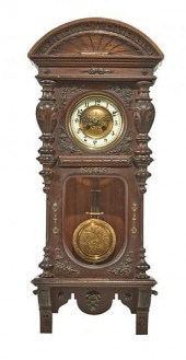 19TH C GERMAN/AUSTRIAN WALL CL