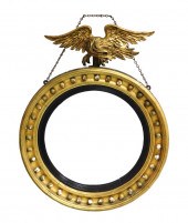 19TH C. GILDED BULLSEYE WALL M