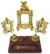19TH C. GILDED METAL DESK ACCE