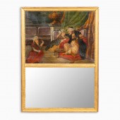 19TH C. GILT TRUMEAU MIRROR WI