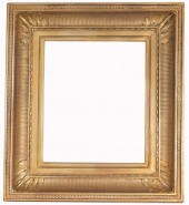 19TH C. GILT/WOOD FLUTED COVE