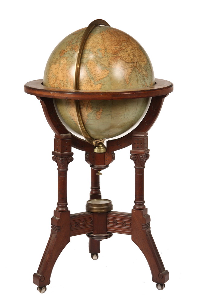 19TH C GLOBE ON FLOORSTAND -