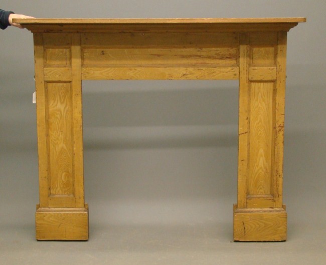 19th c. grain painted fireplace