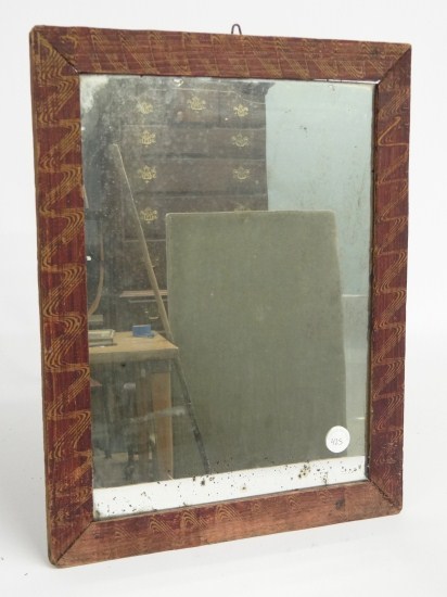 19th c. grain painted mirror.