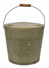 19TH C. GREEN PAINTED SHAKER L
