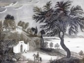 19TH C. GRISAILLE NAïVE DRAWIN