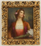 19TH C. HAND PAINTED KPM PORCE