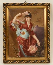 19TH C. HAND PAINTED KPM PORCE