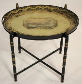 19TH C. HAND PAINTED TOLE TRAY
