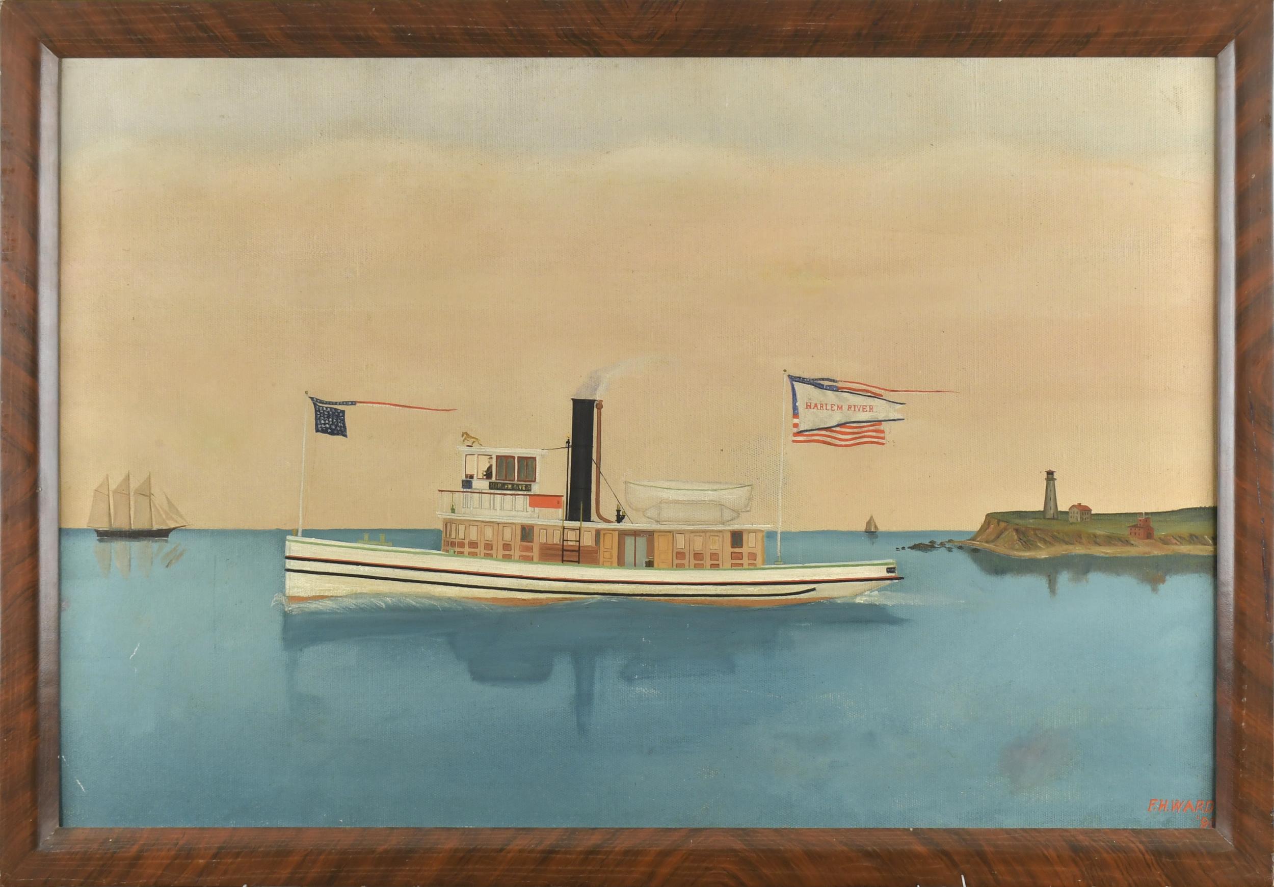 19TH C. HARLEM RIVER TUG BOAT