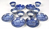 19TH C. HISTORICAL BLUE CUPS A