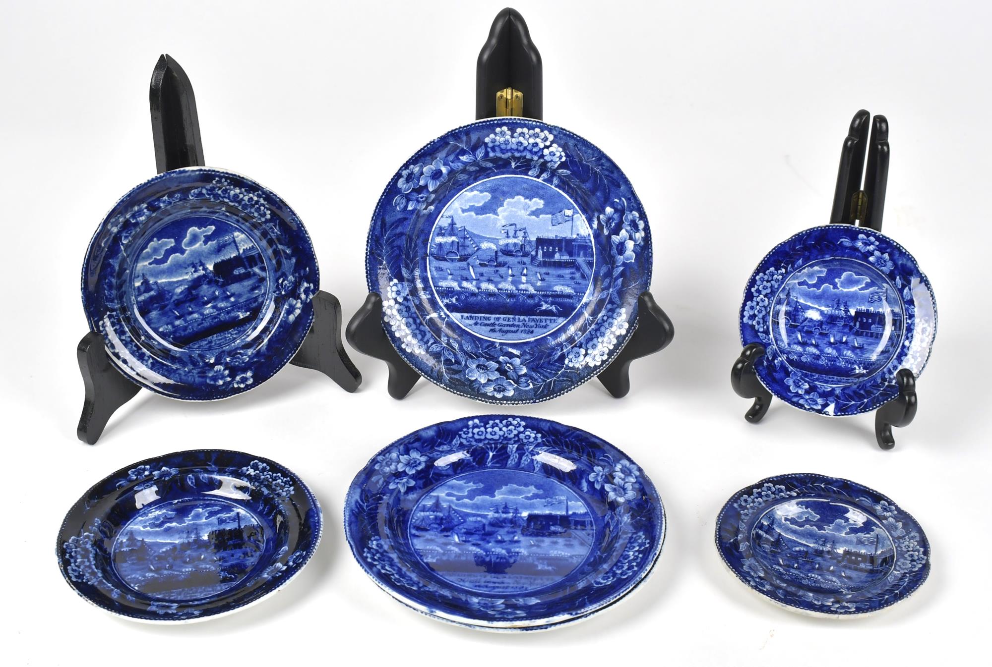 19TH C. HISTORICAL BLUE PLATES,