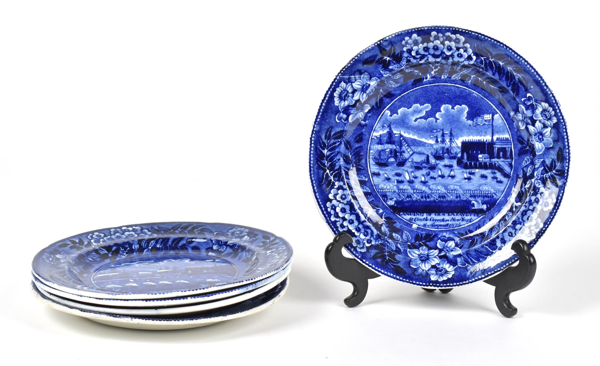 19TH C. HISTORICAL BLUE PLATES,