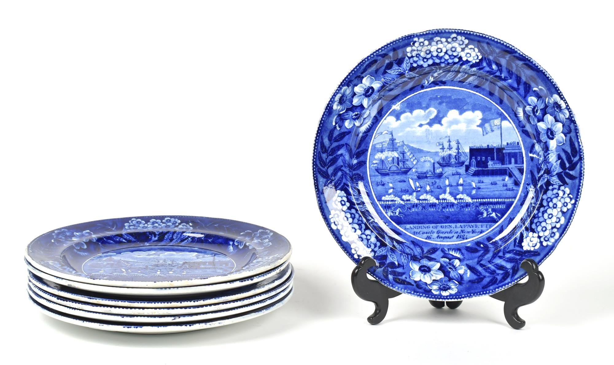 19TH C. HISTORICAL BLUE PLATES,