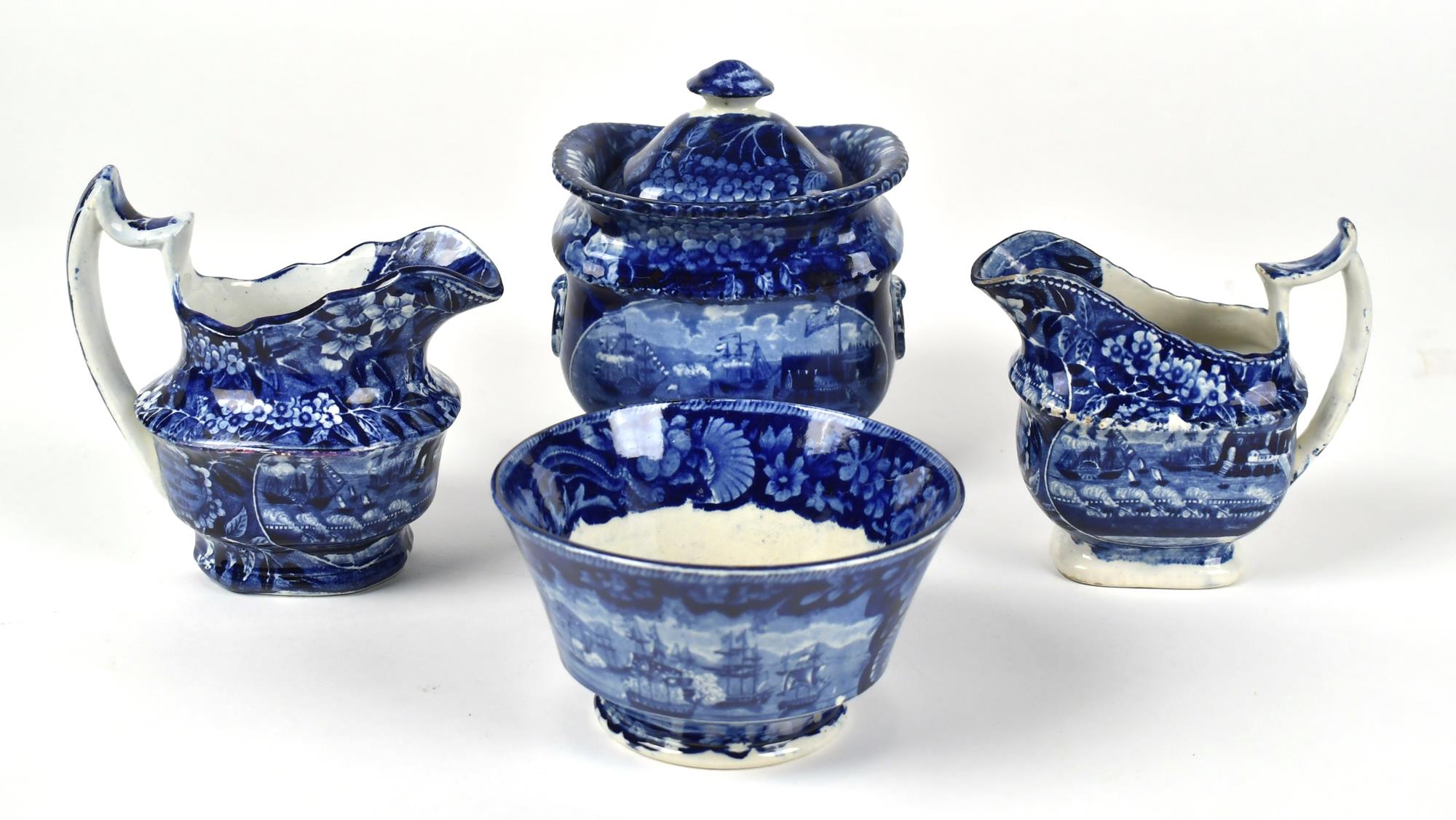 19TH C. HISTORICAL BLUE SUGAR AND