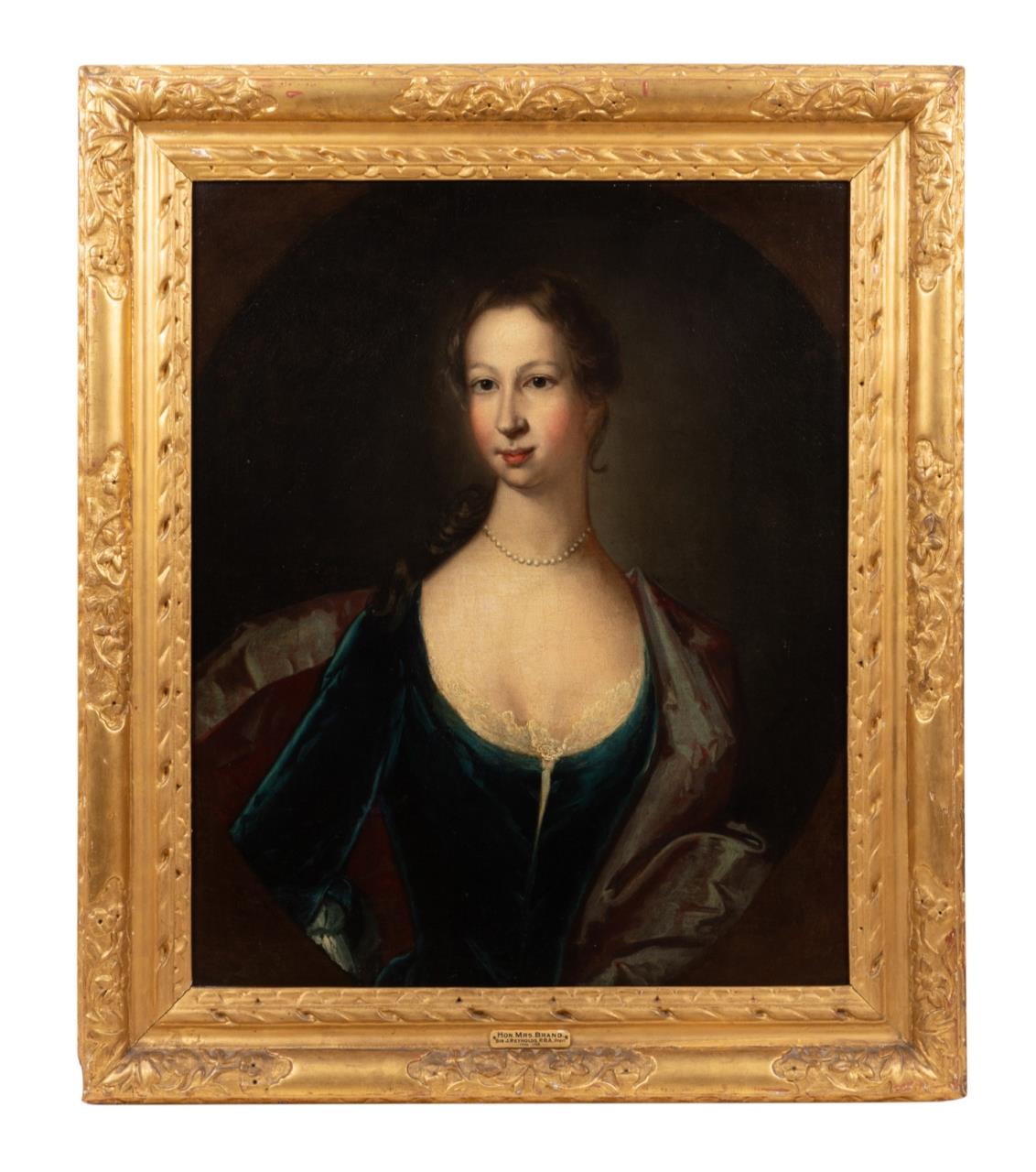 19TH C "HON. MRS. BRAND", O/C,