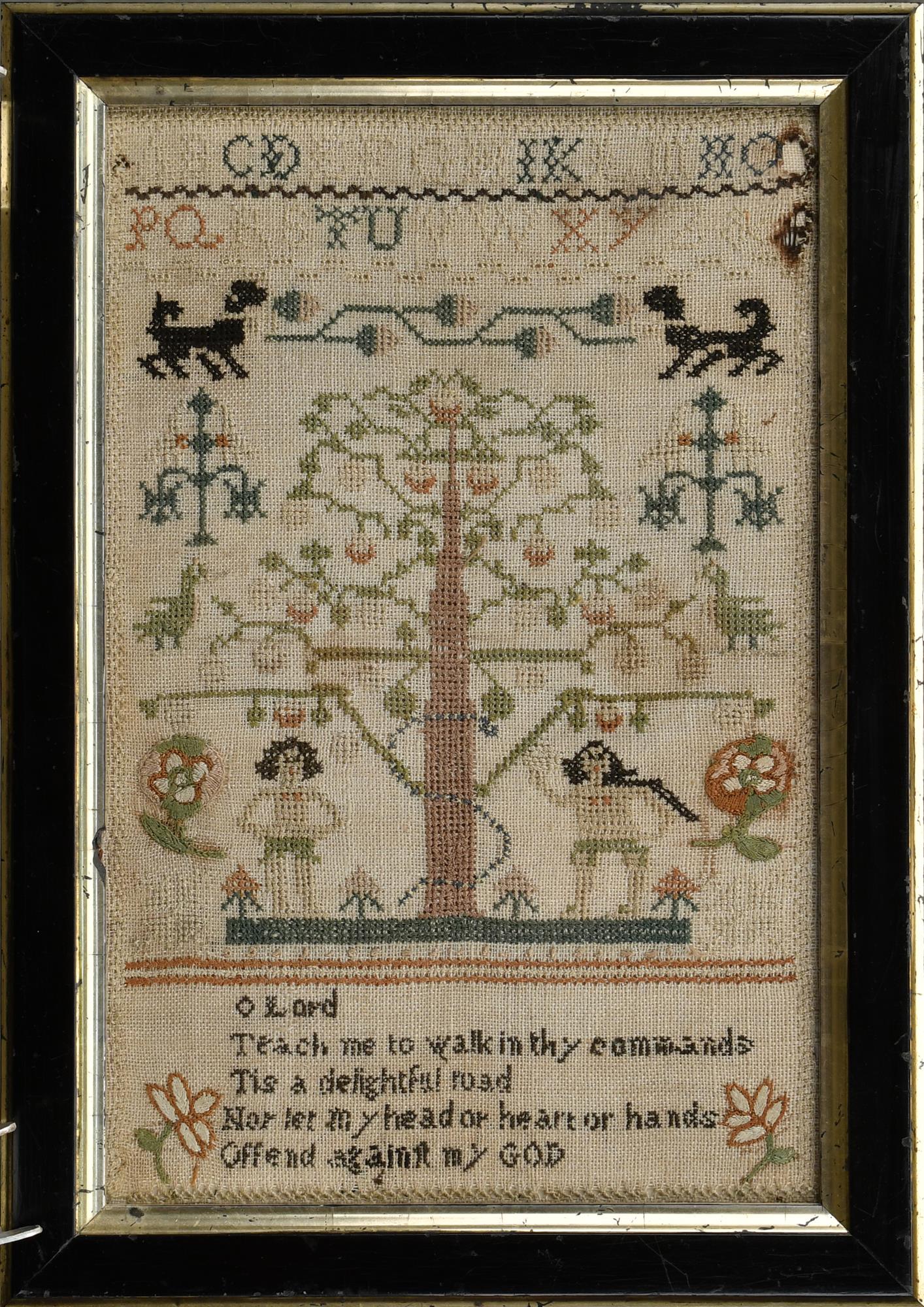 19TH C. HYMNAL NEEDLEWORK