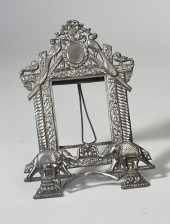 19TH C. INDIA LRG SILVER FRAME