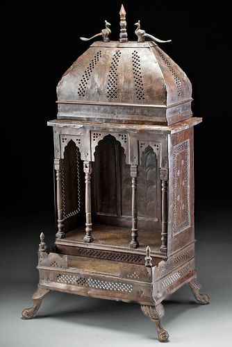 19TH C. INDIAN BRASS HOUSEHOLD PUJA