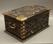 19TH C INDIAN EBONY CASKETA 19