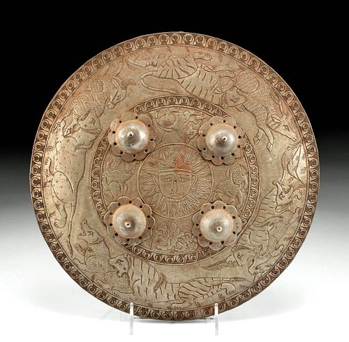 19TH C. INDIAN MUGHAL ETCHED DHAL