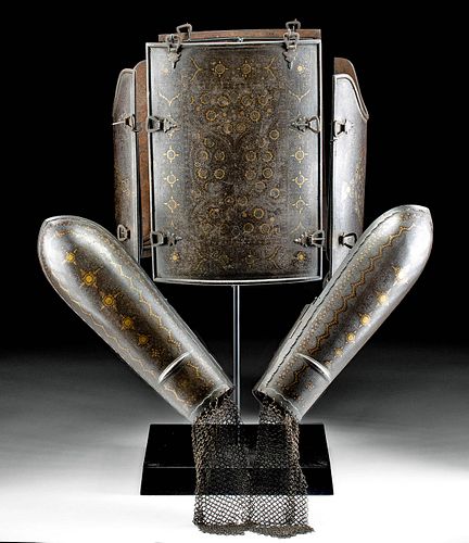 19TH C. INDO-PERSIAN GILT IRON