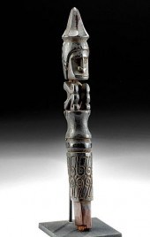 19TH C. INDONESIAN WOOD ANCEST