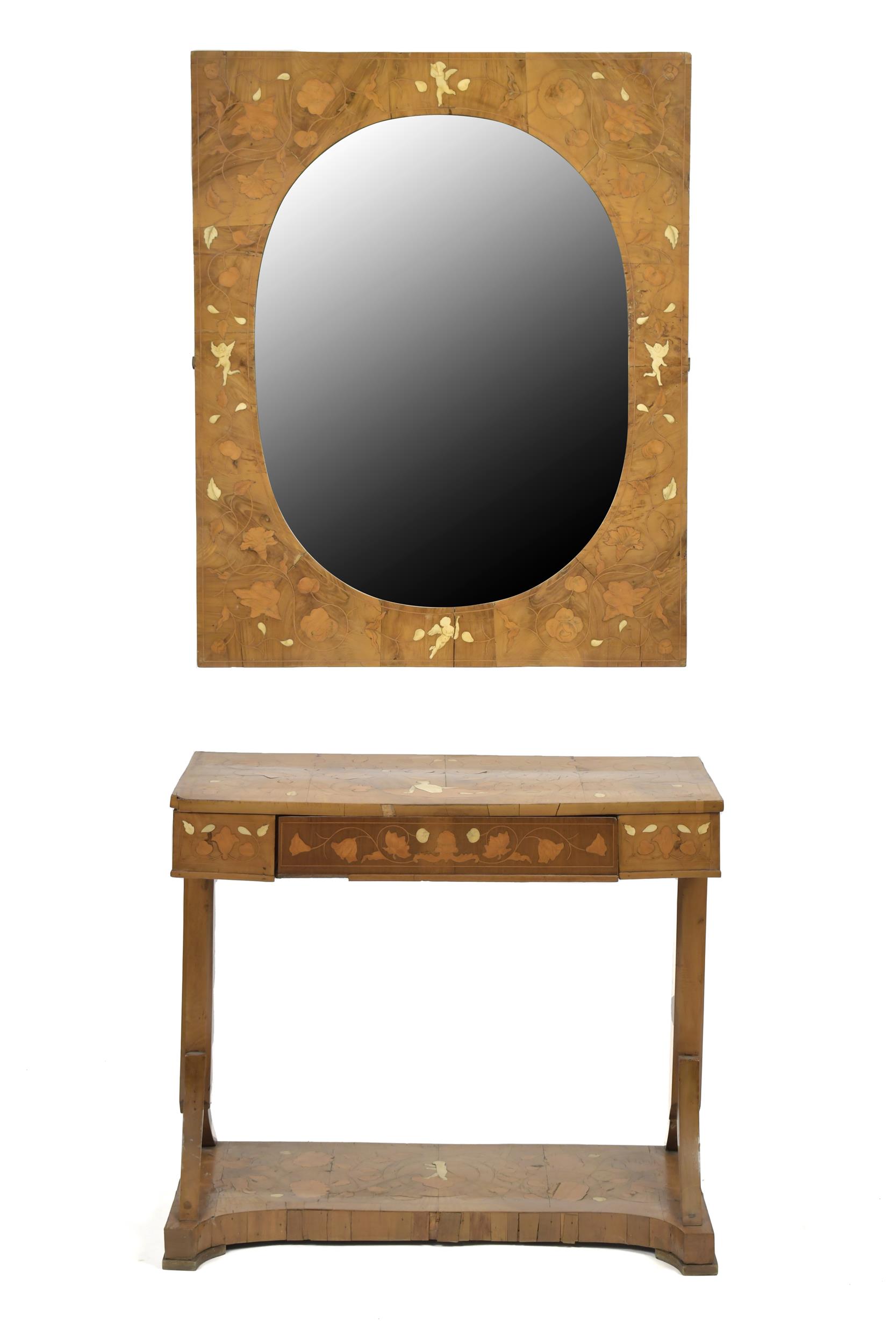 19TH C. INLAID ITALIAN CONSOLE WITH