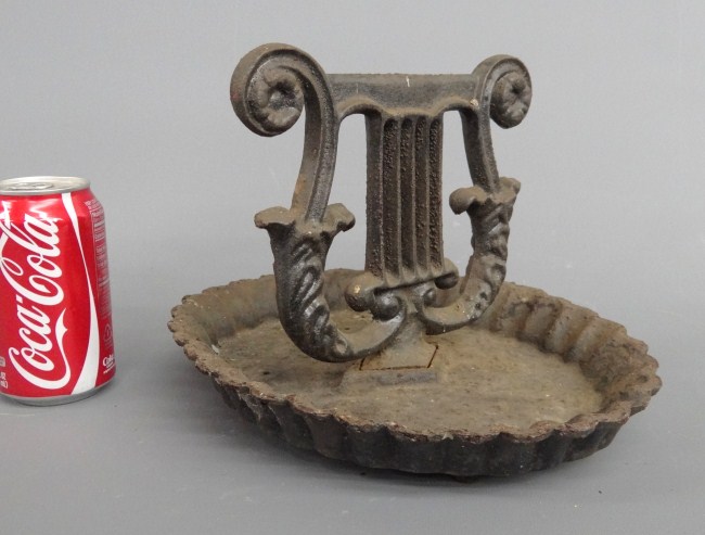 19th c. iron Lyre shaped