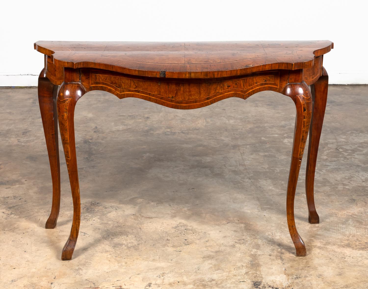 19TH C. ITALIAN BAROQUE BURL WALNUT