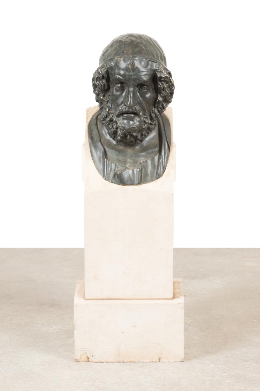 19TH C. ITALIAN BRONZE BUST OF