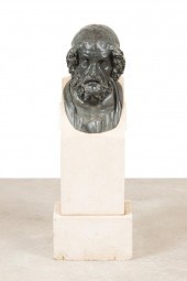 19TH C. ITALIAN BRONZE BUST OF