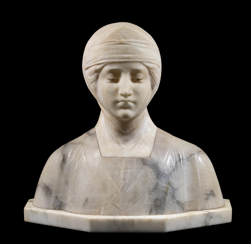 19TH C. ITALIAN MARBLE BUST Grand