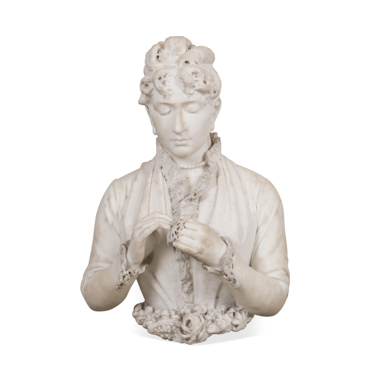 19TH C. ITALIAN SCHOOL WHITE MARBLE