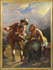 19TH C. ITALIAN STYLE OIL, TRA