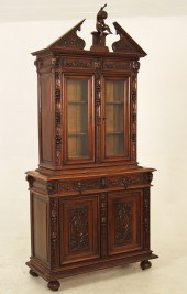 19TH C ITALIAN WALNUT BOOKCASE