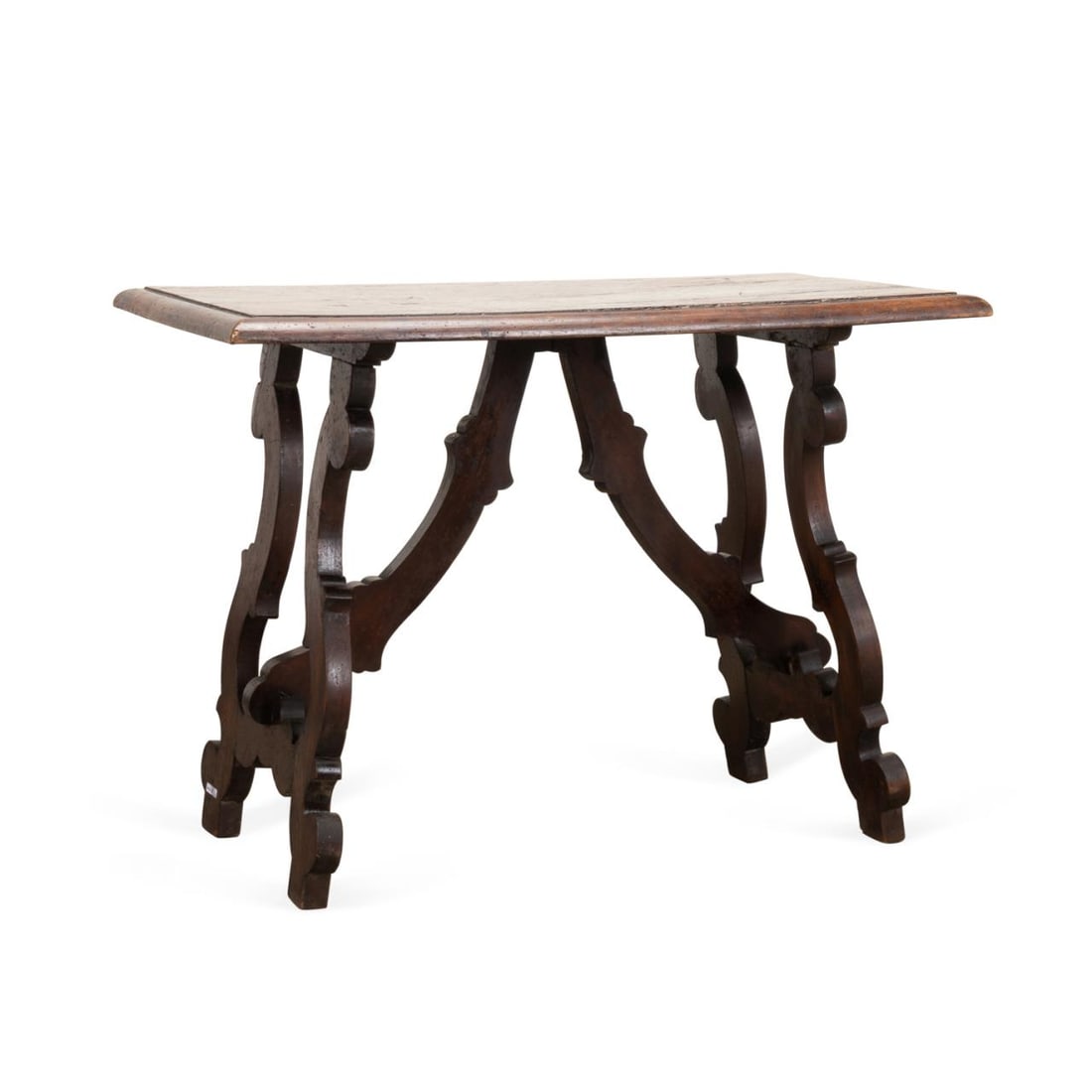 19TH C. ITALIAN WALNUT WORK TRESTLE