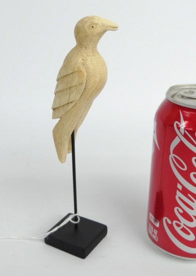 19th c. ivory bird carving.