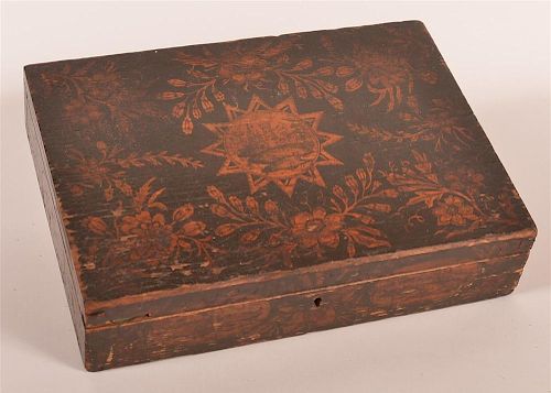 19TH C. JAPANED DRESSER BOX19th