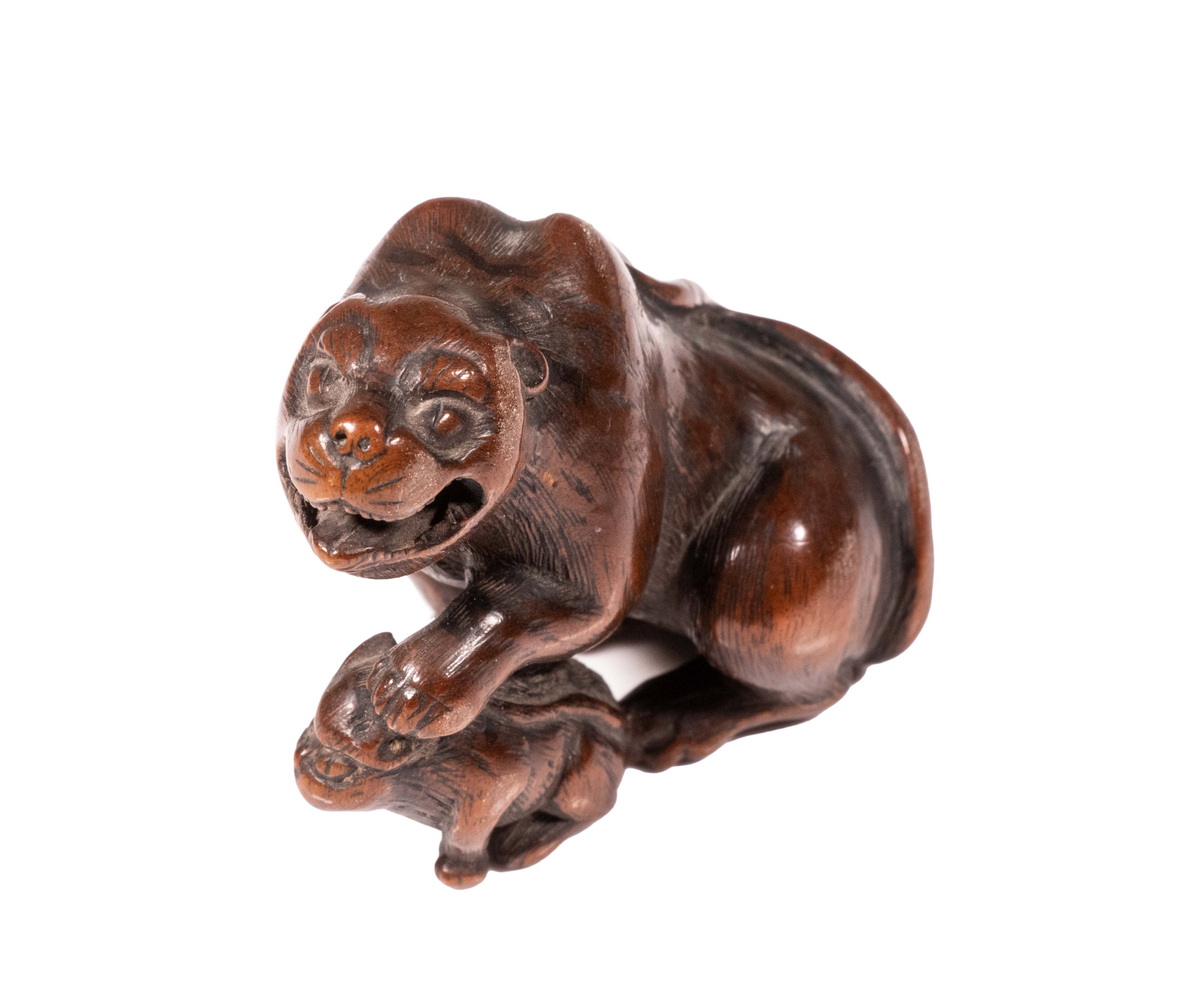 19TH C. JAPANESE BOXWOOD NETSUKE,