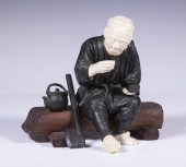 19TH C. JAPANESE BRONZE AND IV