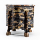 19TH C. JAPANESE GILT BLACK LA