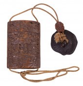 19TH C. JAPANESE INRO WITH NET